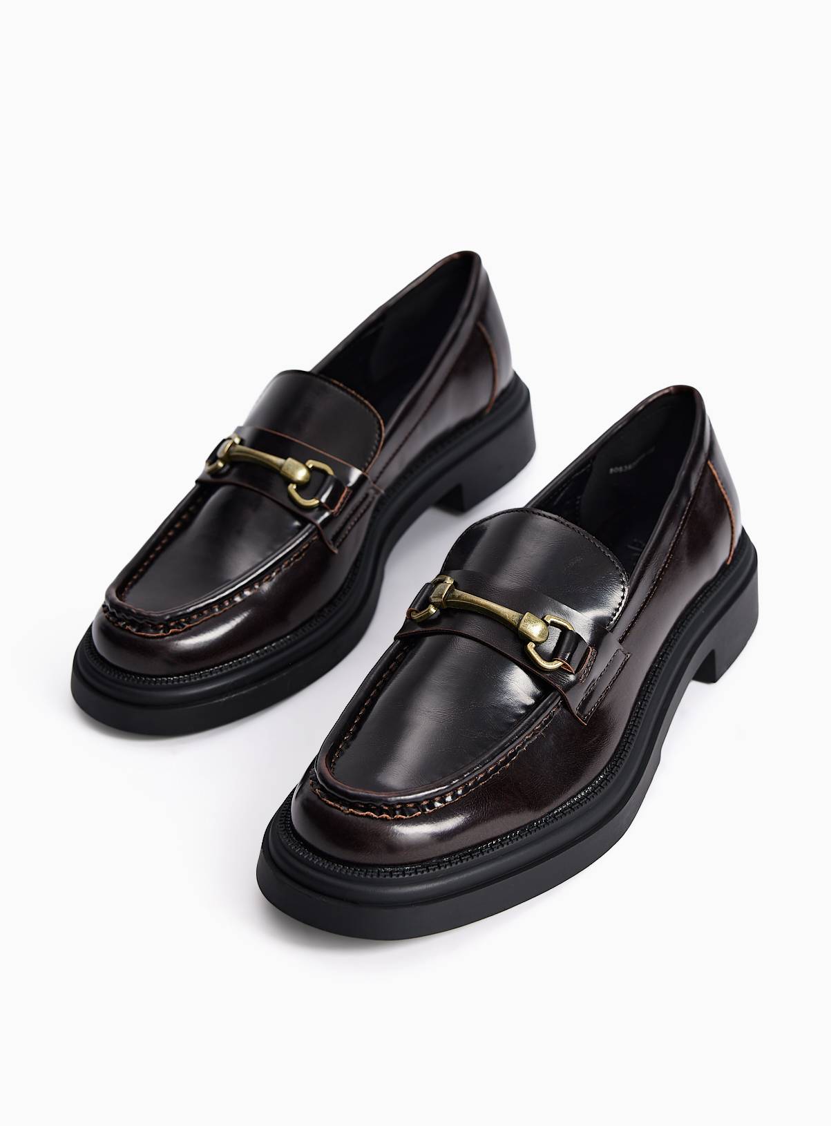 Dark Brown Chunky Burnished Loafers 7 - Image 2